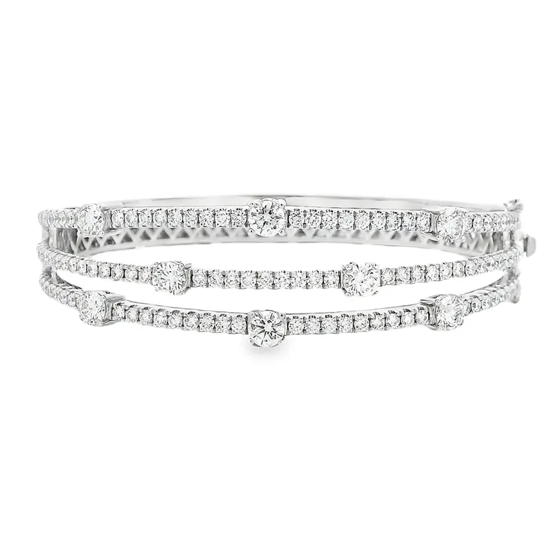 Gold Diamond Bangle Bracelet