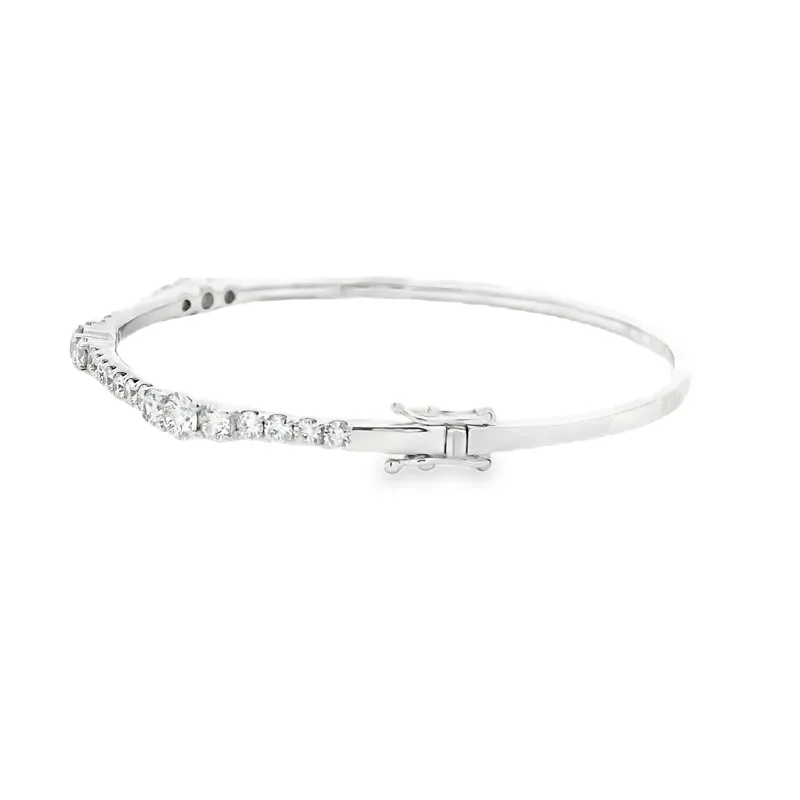 Gold Diamond Bangle Bracelet