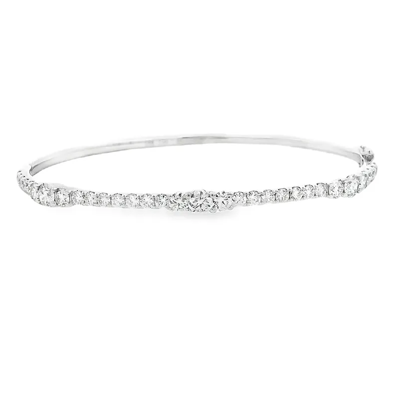 Gold Diamond Bangle Bracelet