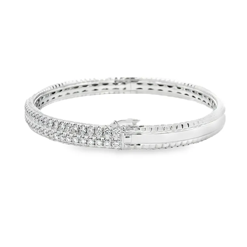 Gold Diamond Bangle Bracelet