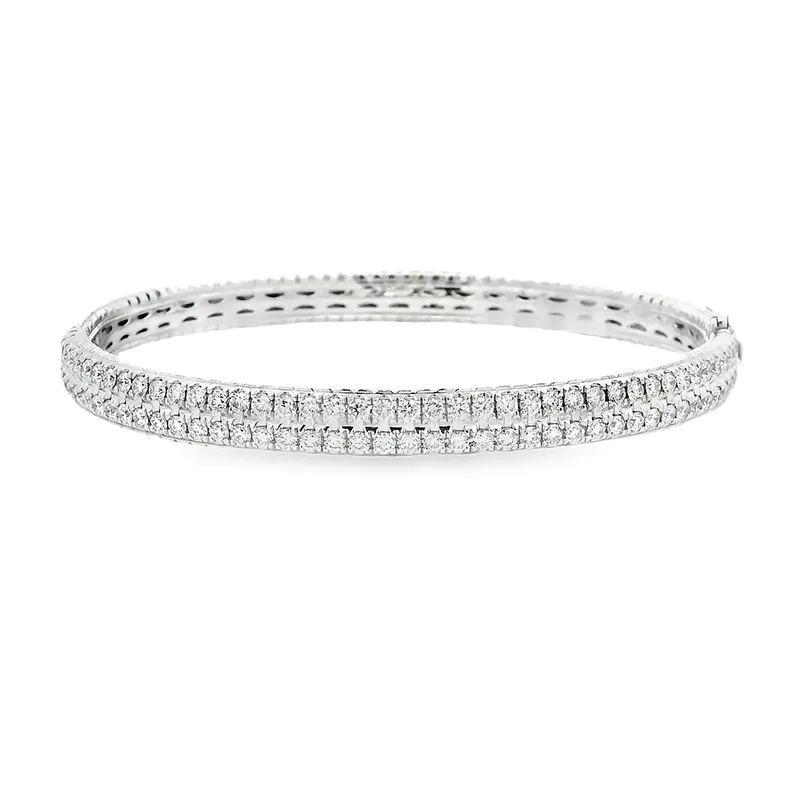 Gold Diamond Bangle Bracelet