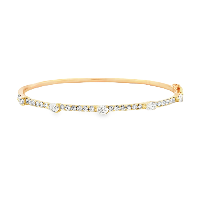 18K RG Diamond Bangle