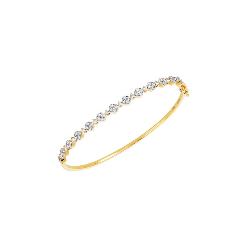 18K Yellow Gold Diamond Bangle