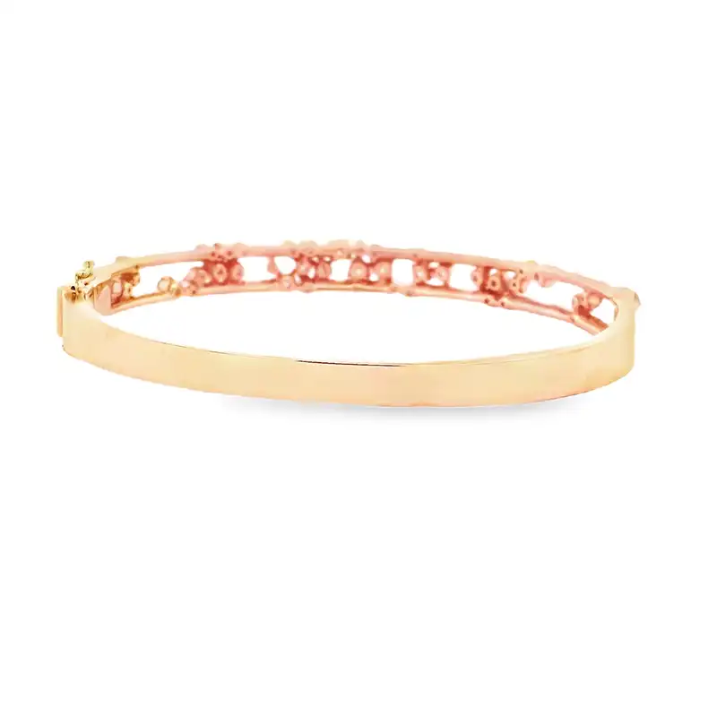 Gold Diamond Bangle Bracelet