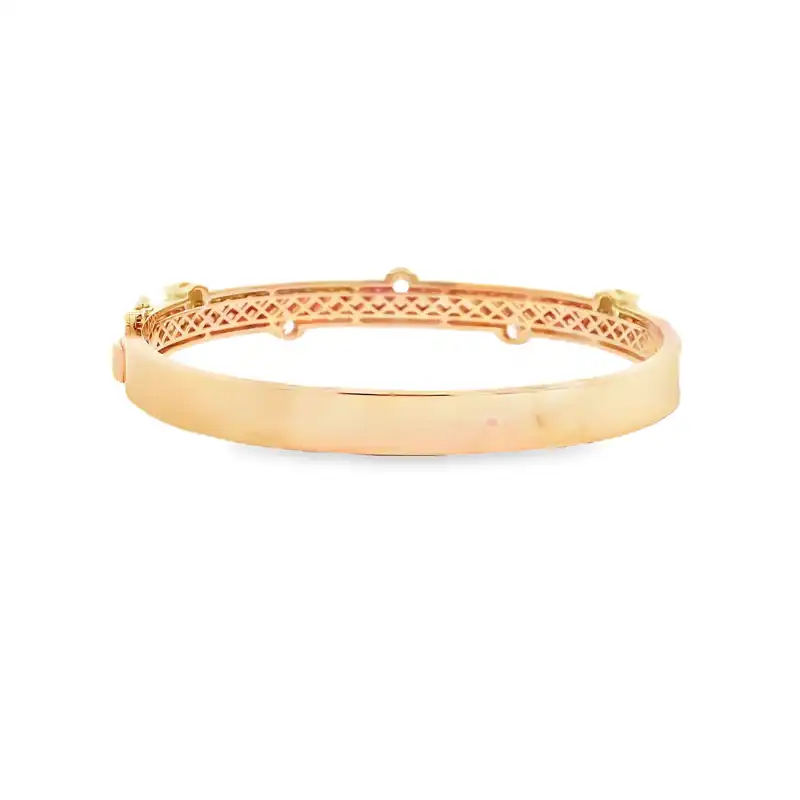 Gold Diamond Bangle Bracelet