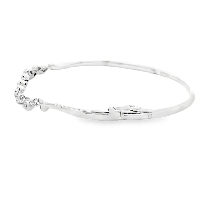 Gold Diamond Bangle Bracelet