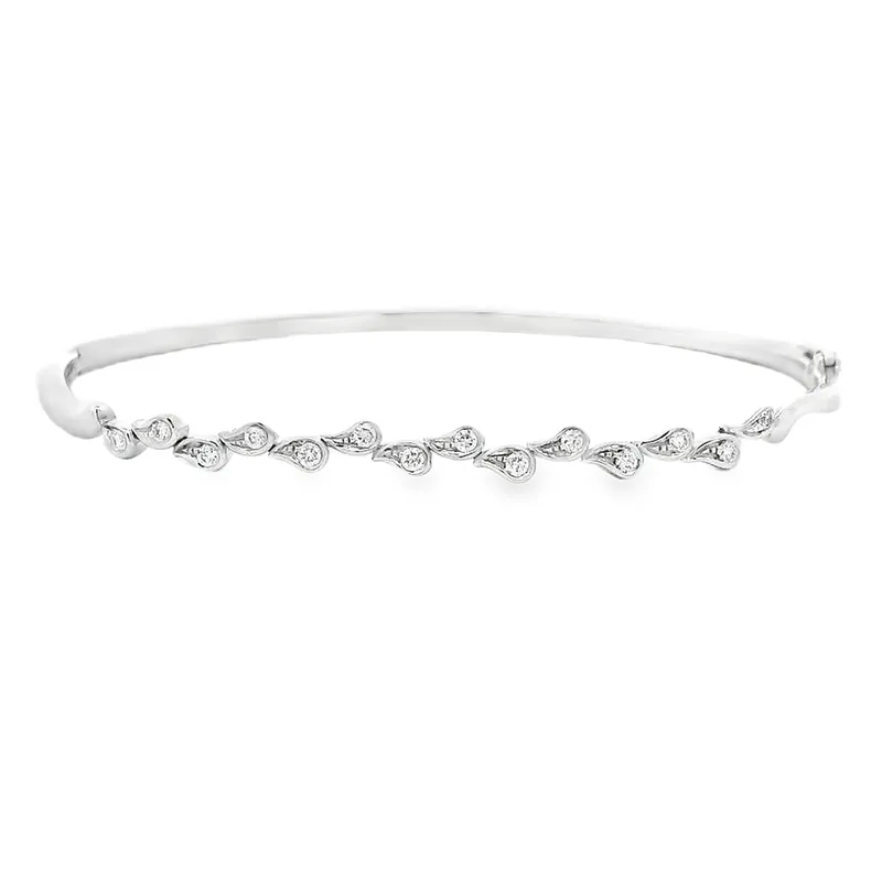Gold Diamond Bangle Bracelet