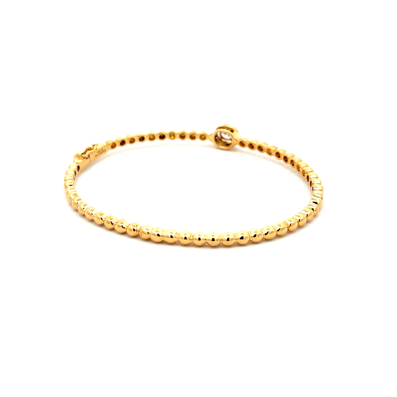 Elegant Gold Beaded Bracelet - Oval