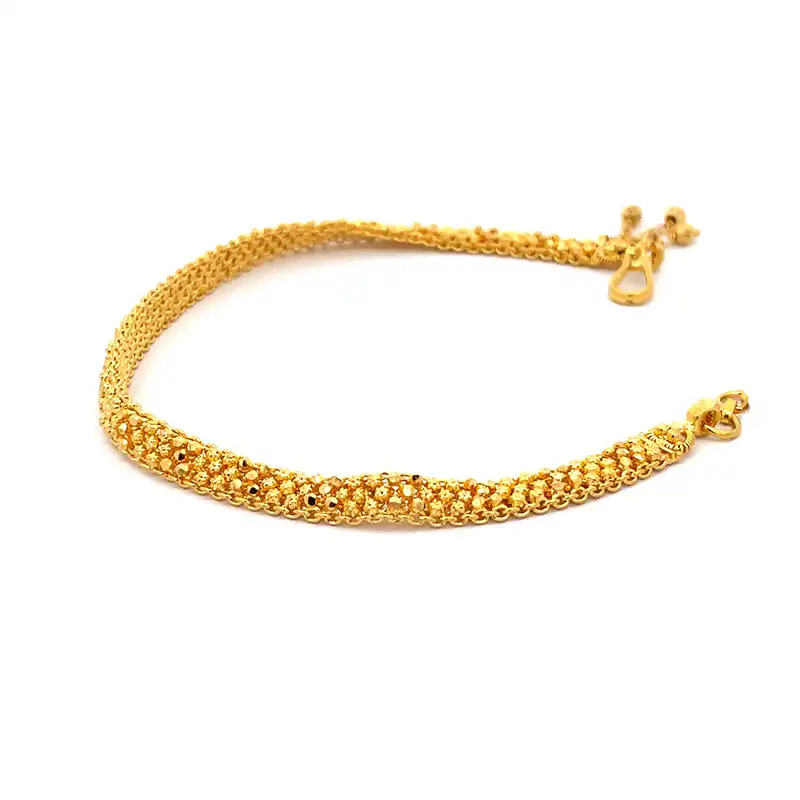 Regular Gold Bracelet with bells - 8 inch