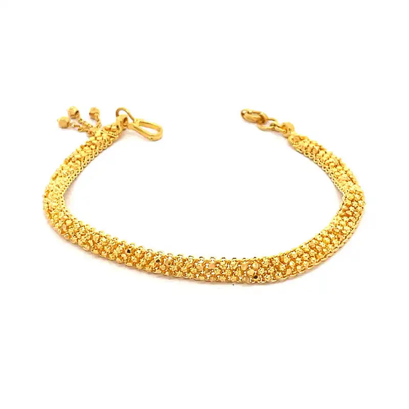 Regular Gold Bracelet with bells - 8 inch