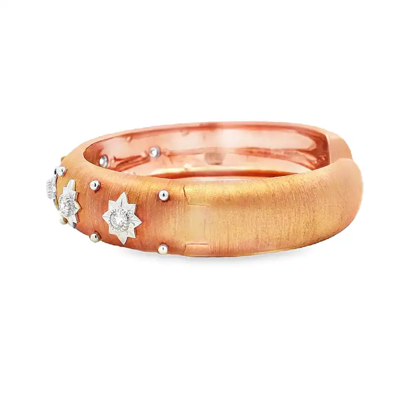 Gold Diamond Bangle Bracelet