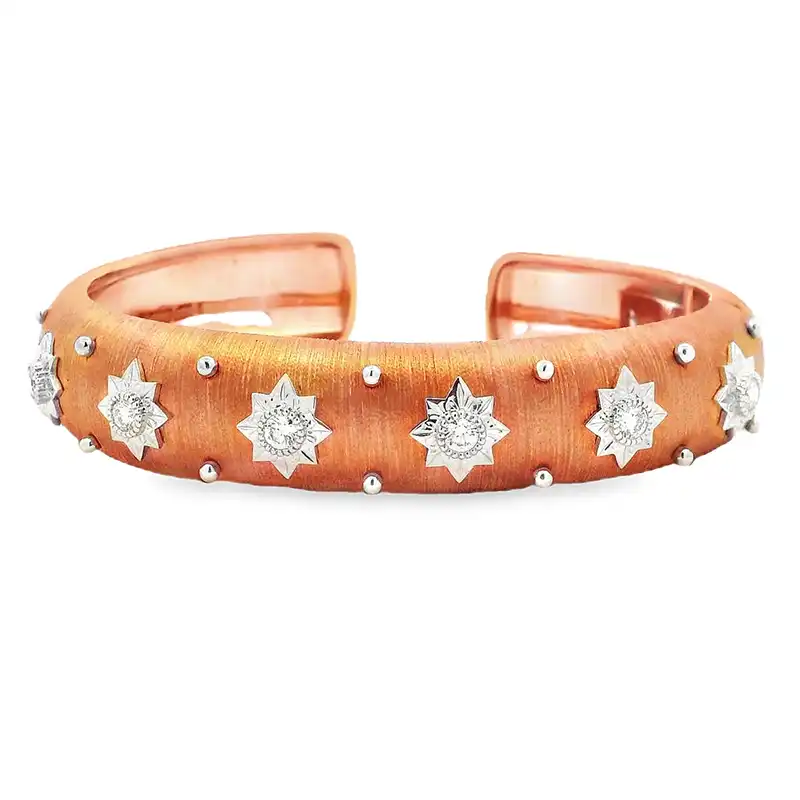 Gold Diamond Bangle Bracelet