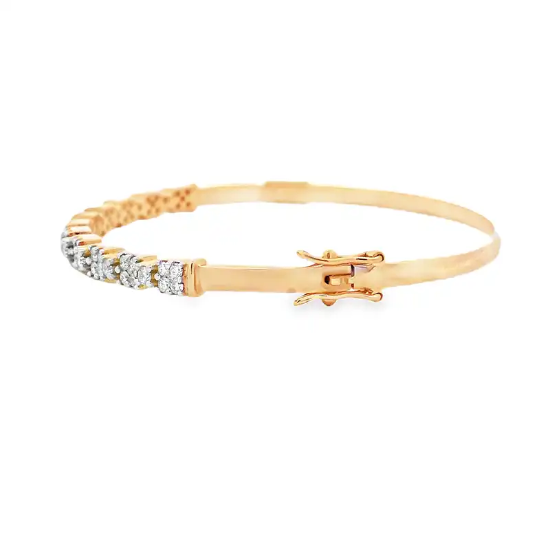 Gold Diamond Bangle Bracelet
