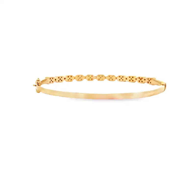 Gold Diamond Bangle Bracelet