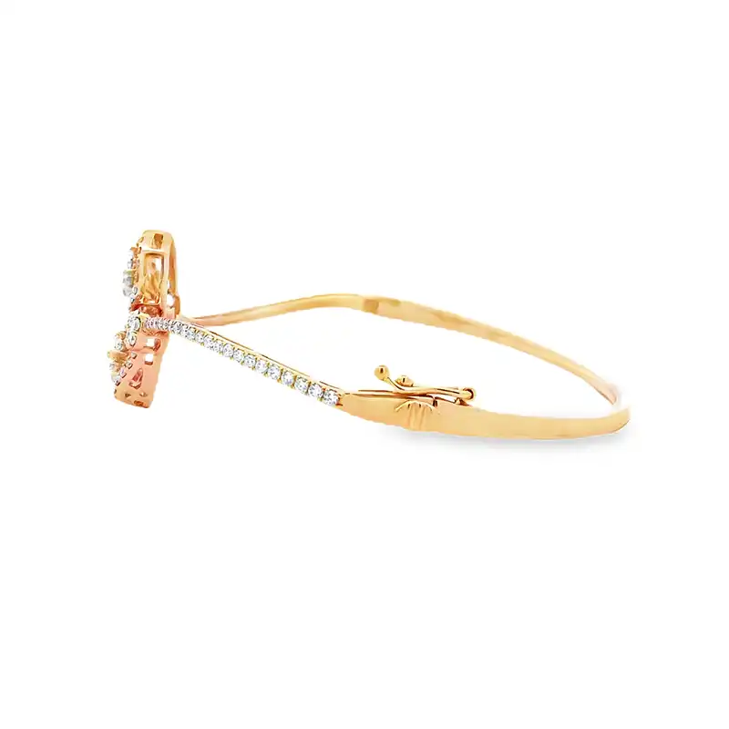 Gold Diamond Bangle Bracelet