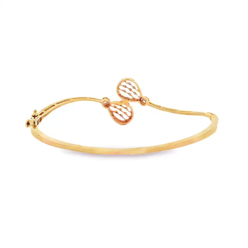Gold Diamond Bangle Bracelet