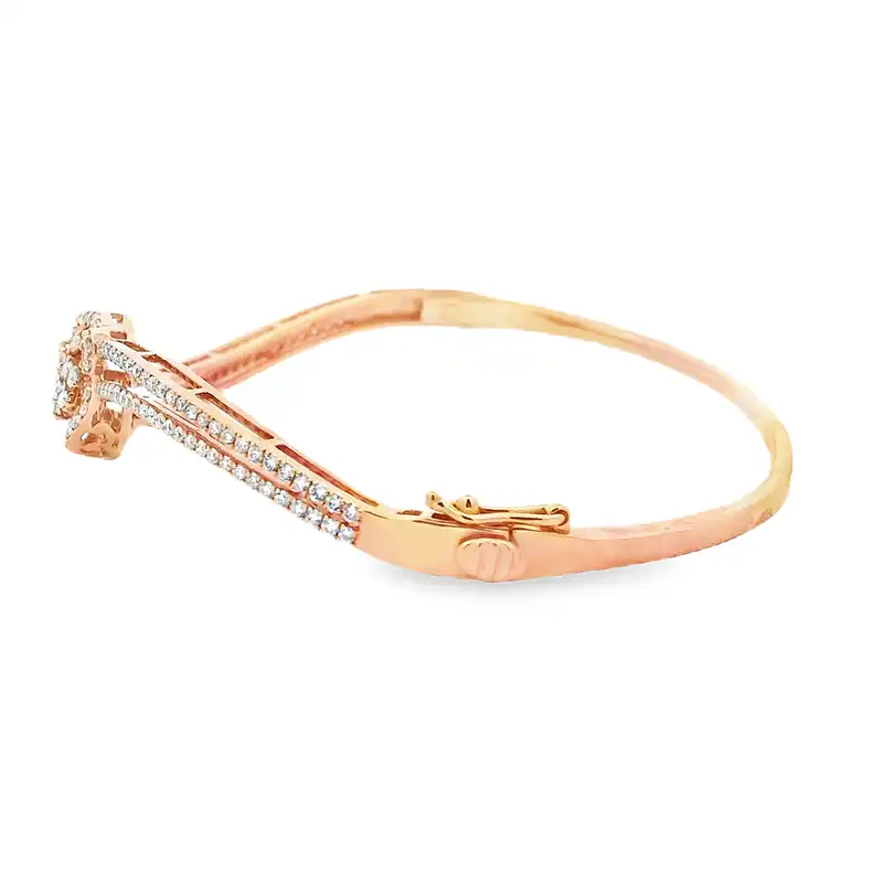 Yellow Gold Diamond Bangle Bracelet