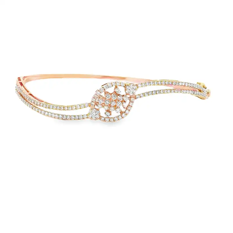 Yellow Gold Diamond Bangle Bracelet