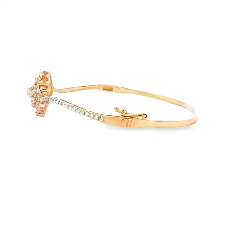 Gold Diamond Bangle Bracelet