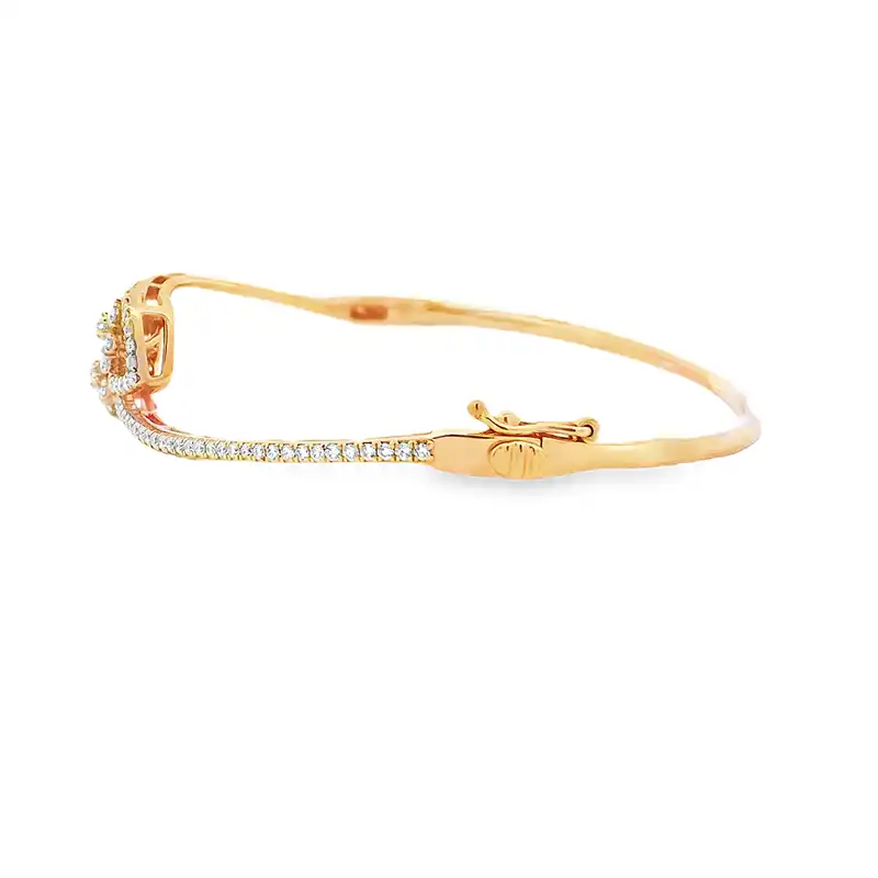 Gold Diamond Bangle Bracelet