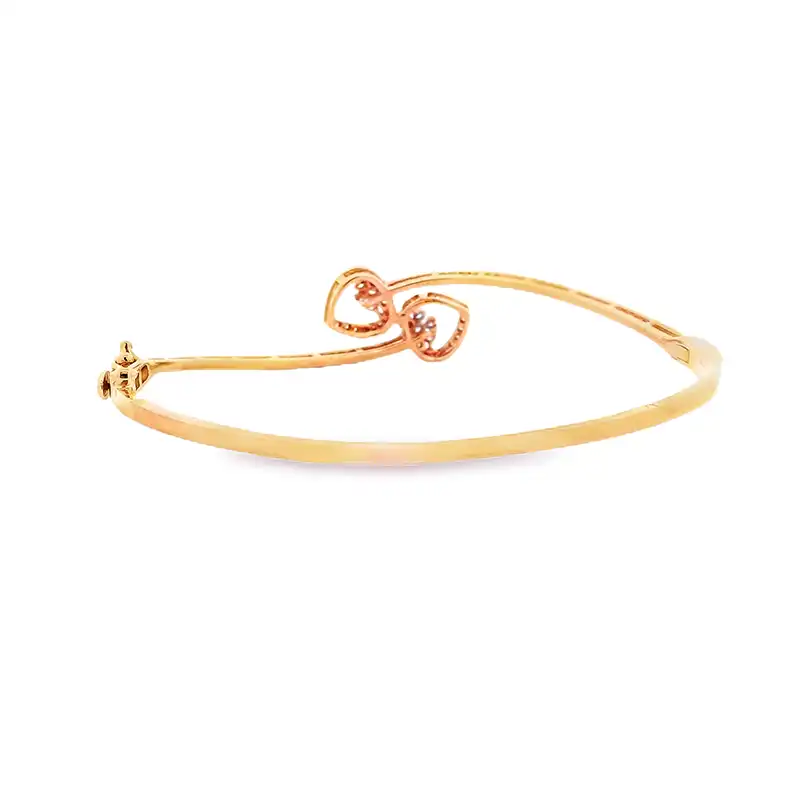 Gold Diamond Bangle Bracelet