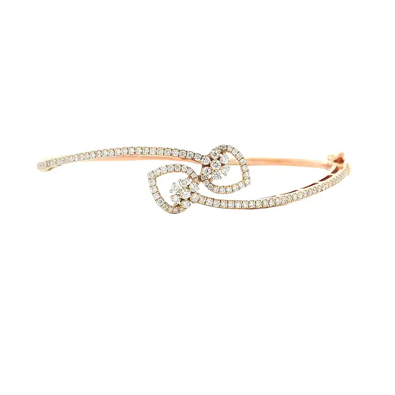 Gold Diamond Bangle Bracelet