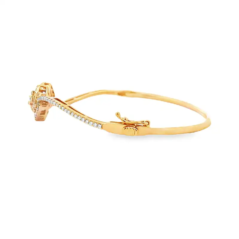 Gold Diamond Bangle Bracelet