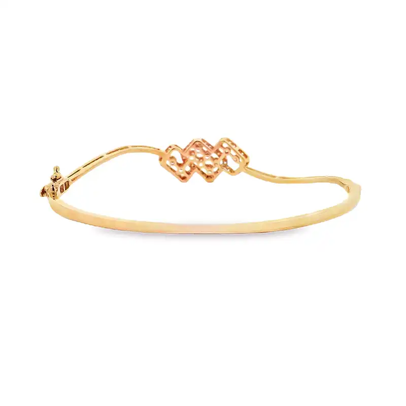 Gold Diamond Bangle Bracelet