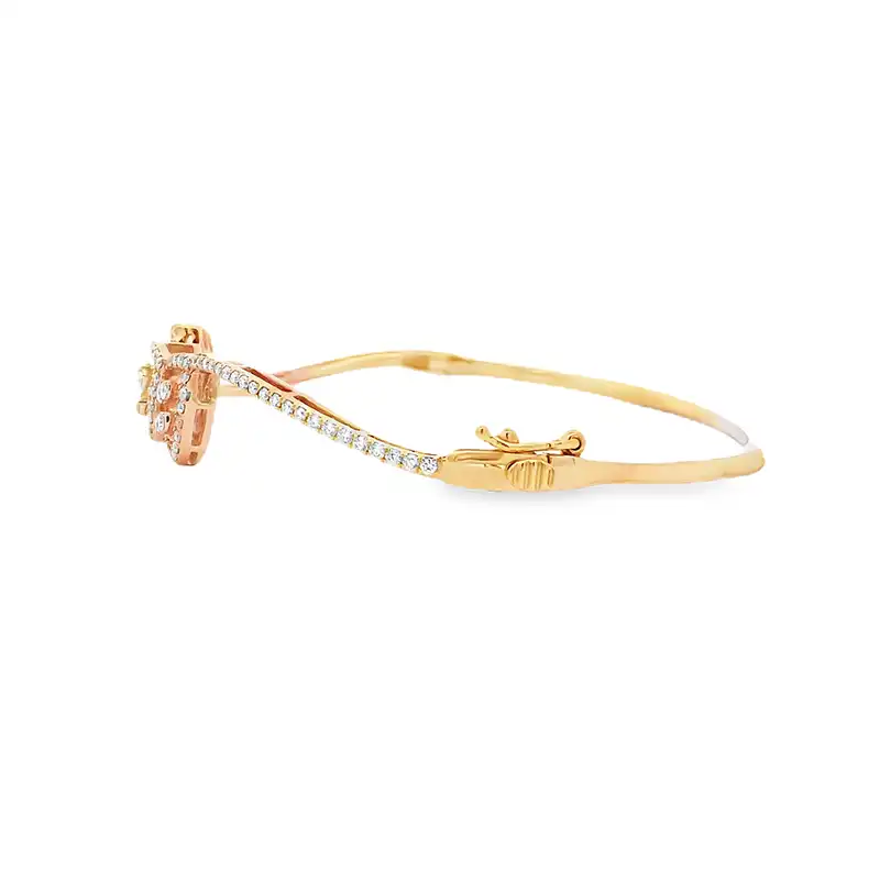 Gold Diamond Bangle Bracelet