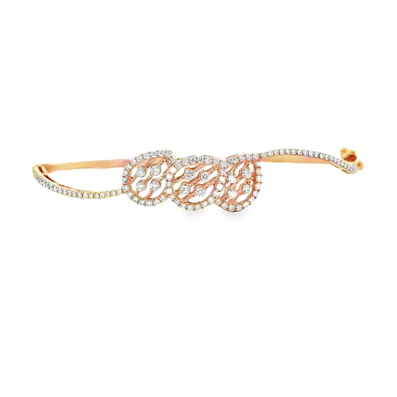 Gold Diamond Bangle Bracelet