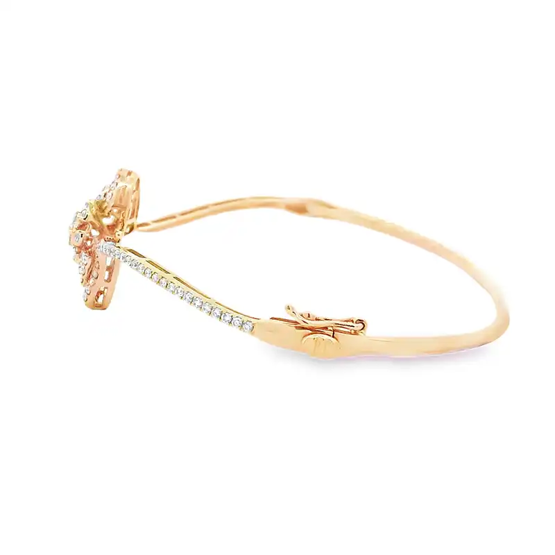 Gold Diamond Bangle Bracelet
