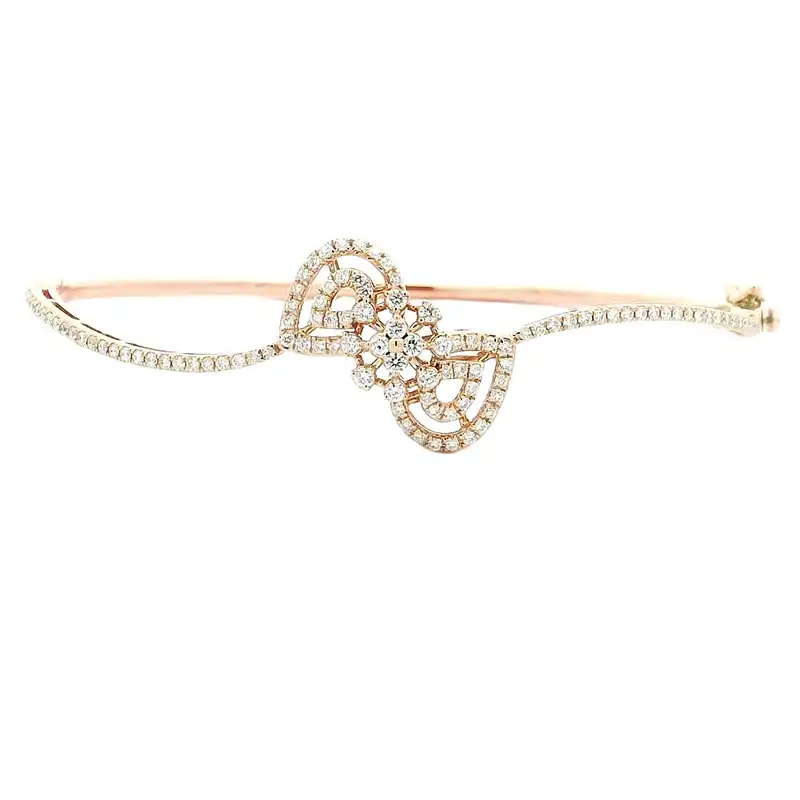 Gold Diamond Bangle Bracelet