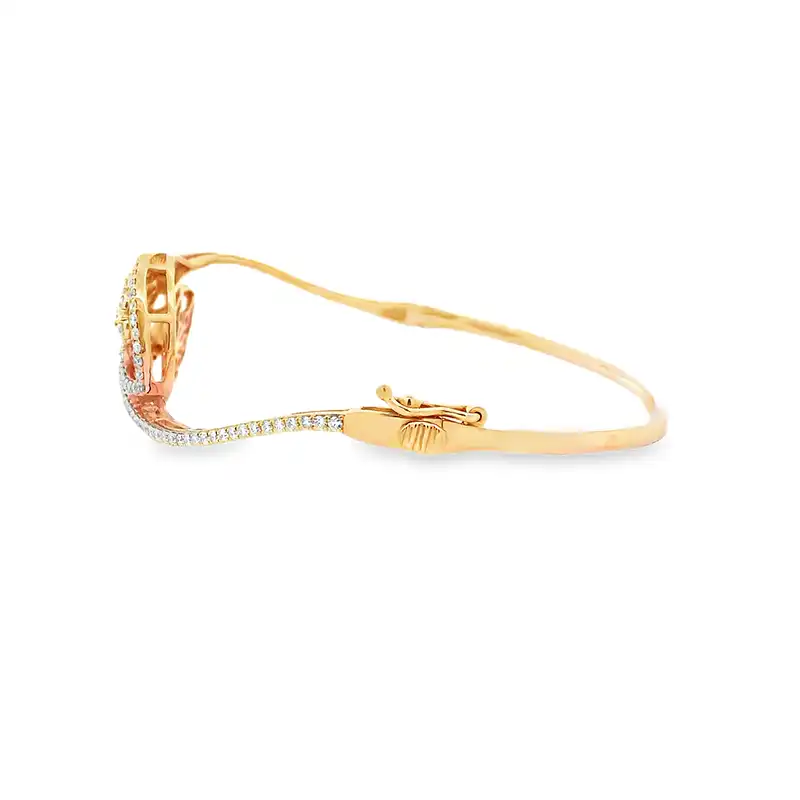 Gold Diamond Bangle Bracelet