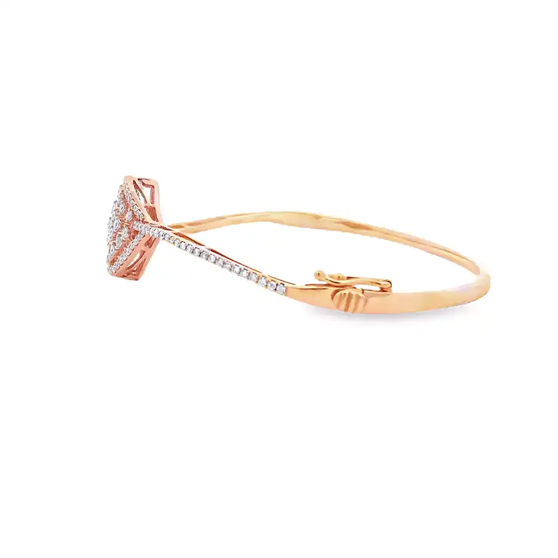 Gold Diamond Bangle Bracelet