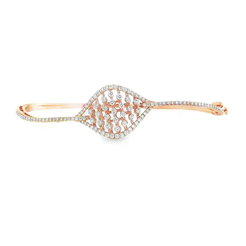 Gold Diamond Bangle Bracelet