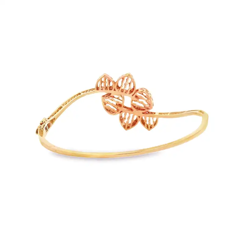 Gold Diamond Bangle Bracelet