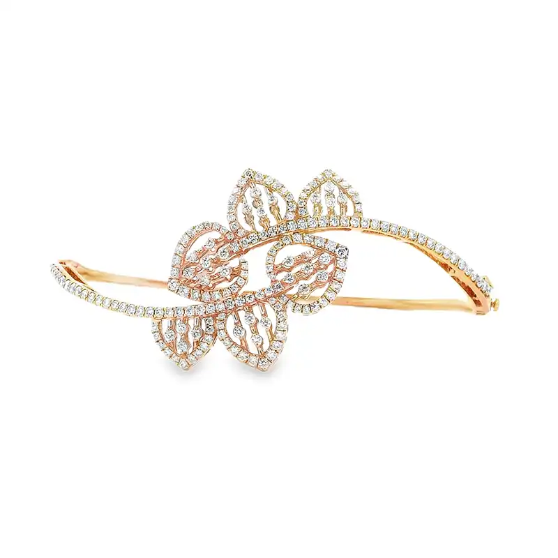Gold Diamond Bangle Bracelet
