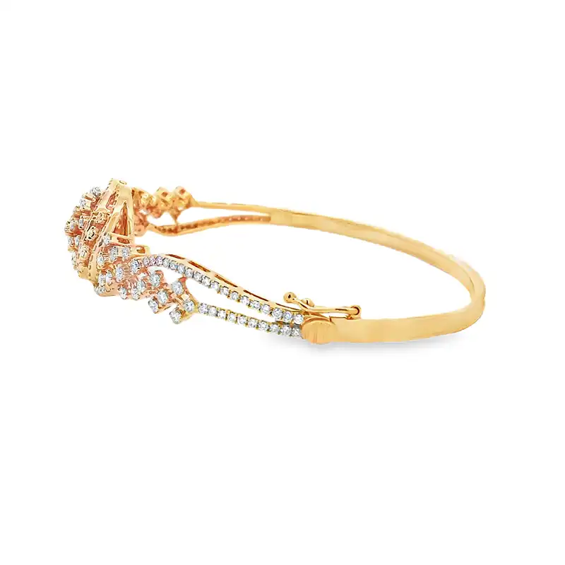 Gold Diamond Bangle Bracelet