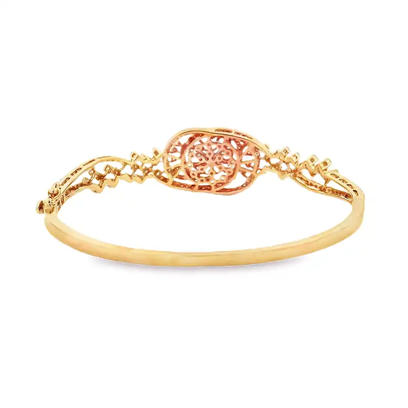 Gold Diamond Bangle Bracelet