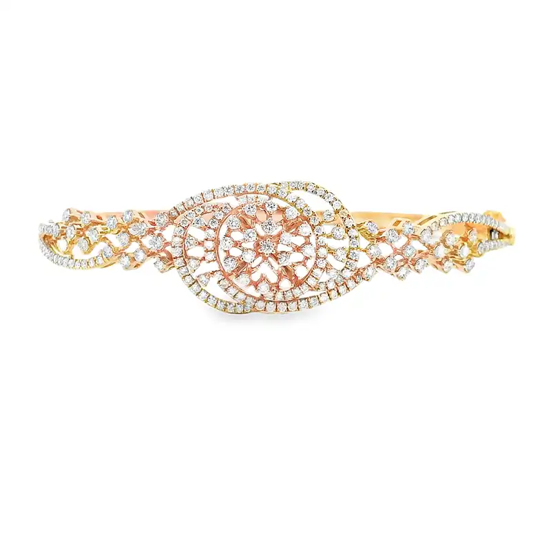 Gold Diamond Bangle Bracelet