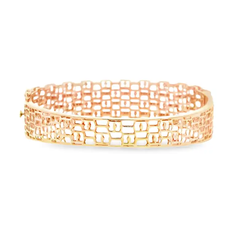 Gold Diamond Bangle Bracelet