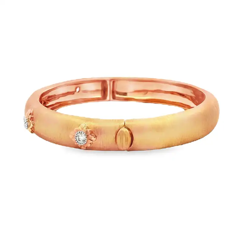 Gold Diamond Bangle Bracelet