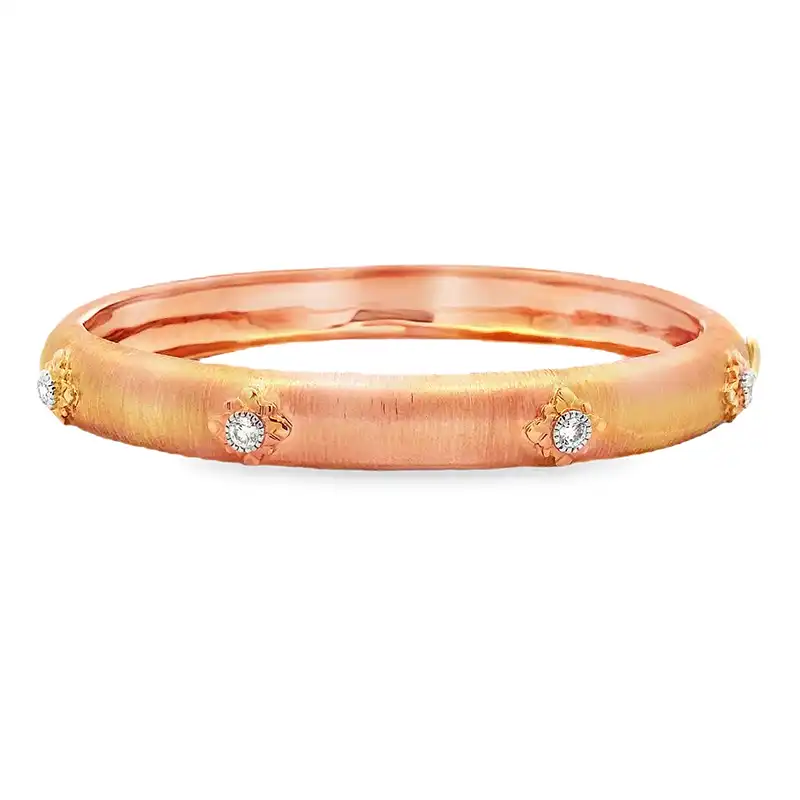 Gold Diamond Bangle Bracelet
