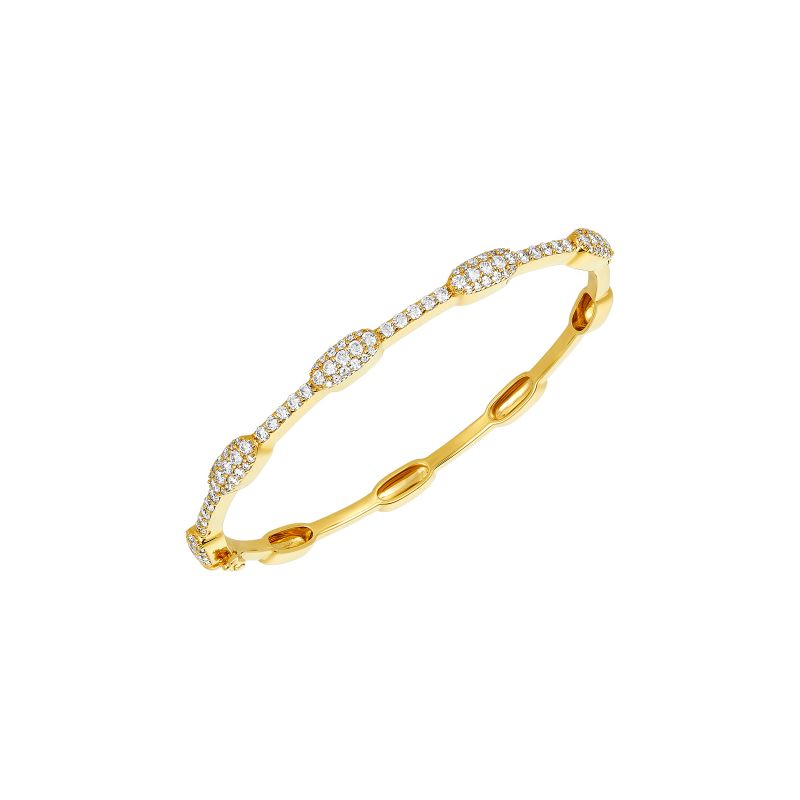 18K Yellow Gold Diamond Bangle Bracelet