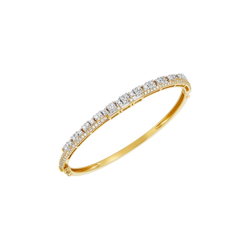 18K Yellow Gold Diamond Bangle Bracelet