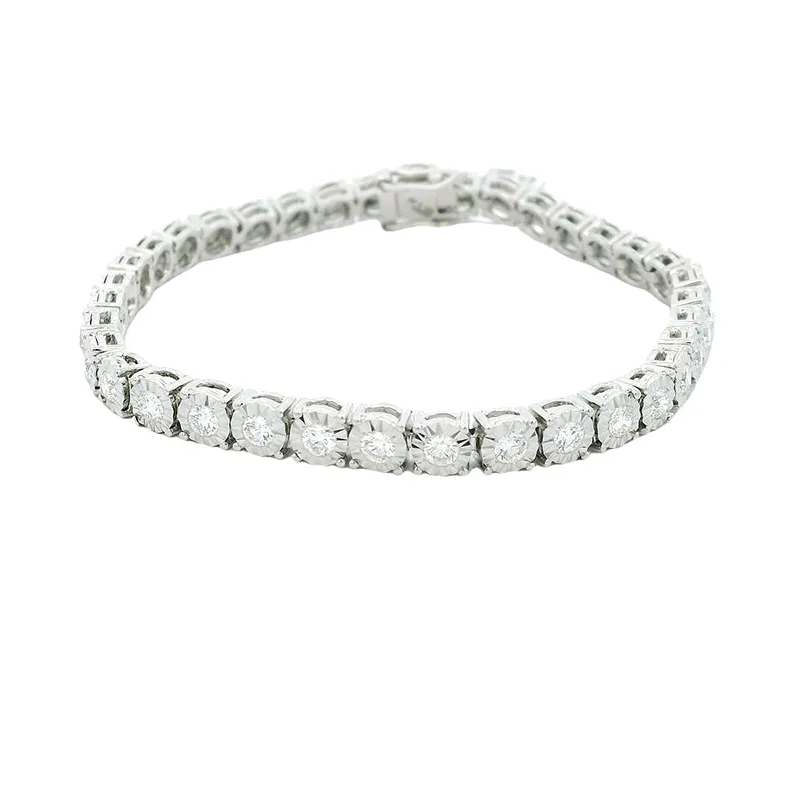 Classic Diamond Tennis Bracelet in White Gold