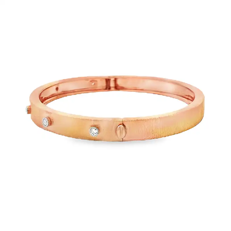 Gold Diamond Bangle Bracelet