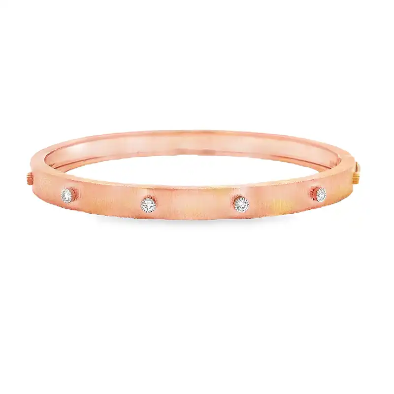 Gold Diamond Bangle Bracelet