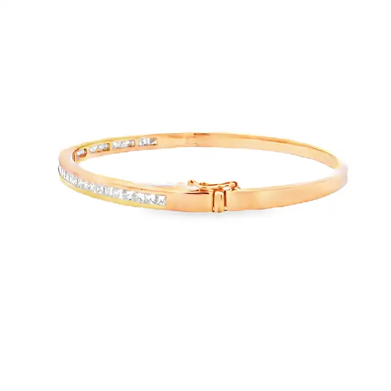 Gold Diamond Bangle Bracelet