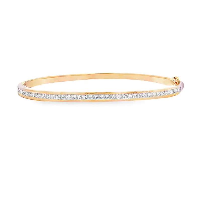 Gold Diamond Bangle Bracelet